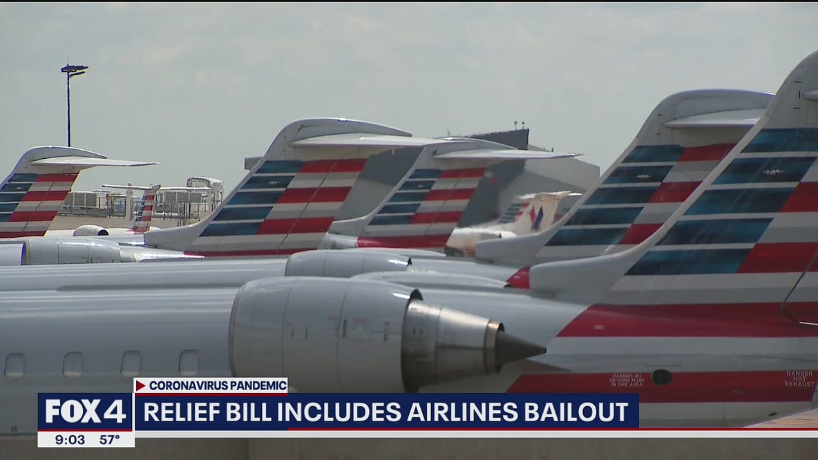 Economic relief bill includes bailout for struggling airline industry